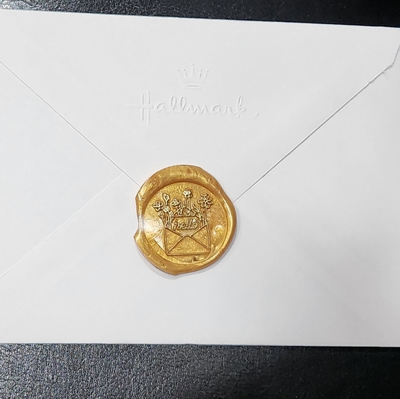 Gold Wax seals stickers.  Envelope seals. - Picture 2 of 11